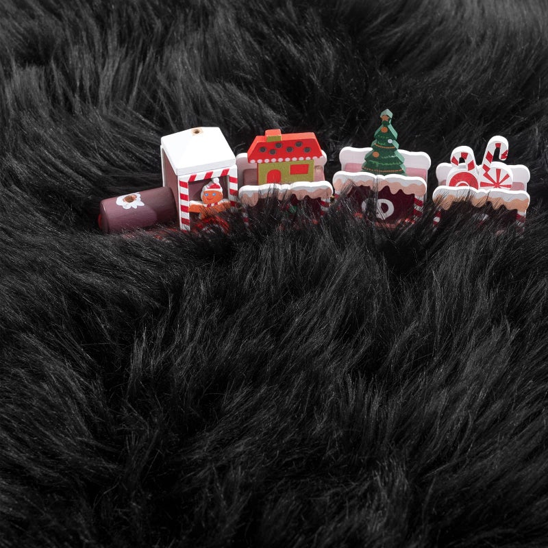 Noahas Luxury Fluffy Rugs Bedroom Furry Carpet Bedside Faux Fur Sheepskin Area Rugs Children Play Princess Room Decor Rug, 3 x 5 Feet - Image 5